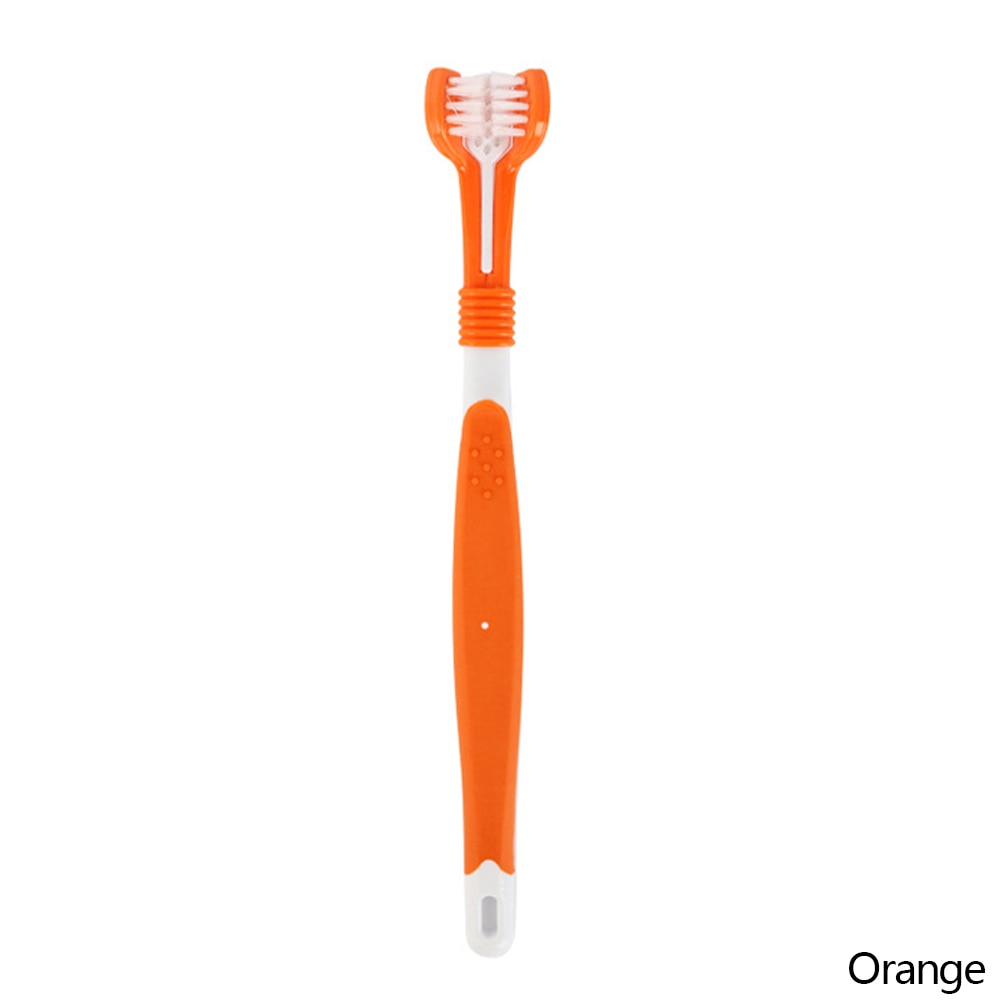 Multi-Angle Three Sided Pet Toothbrush