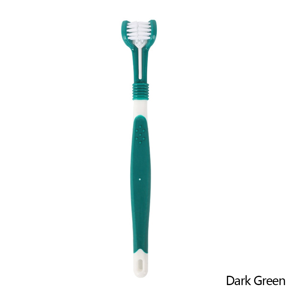 Multi-Angle Three Sided Pet Toothbrush