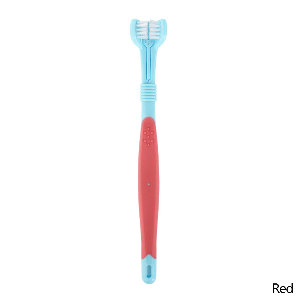 Multi-Angle Three Sided Pet Toothbrush